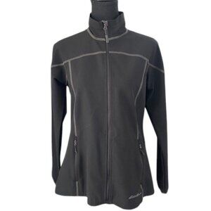 EDDIE BAUER Black Softshell Sandstone Windbreaker Jacket Coat XS